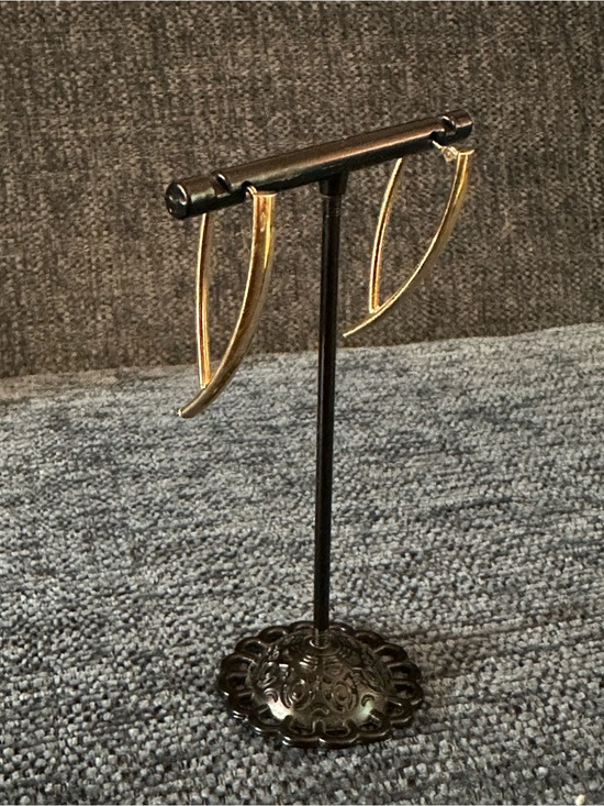 Jewelry - 14k Gold “unique” & “different” shaped Hoop Earrings